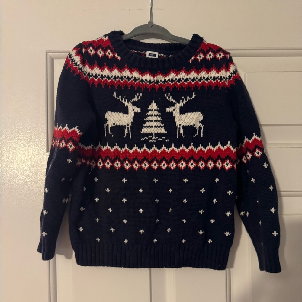Janie and Jack Reindeer Holiday Crewneck Sweater